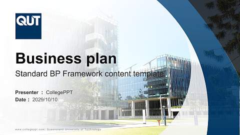 Queensland University of Technology Competition/Entrepreneurship Contest PPT Template