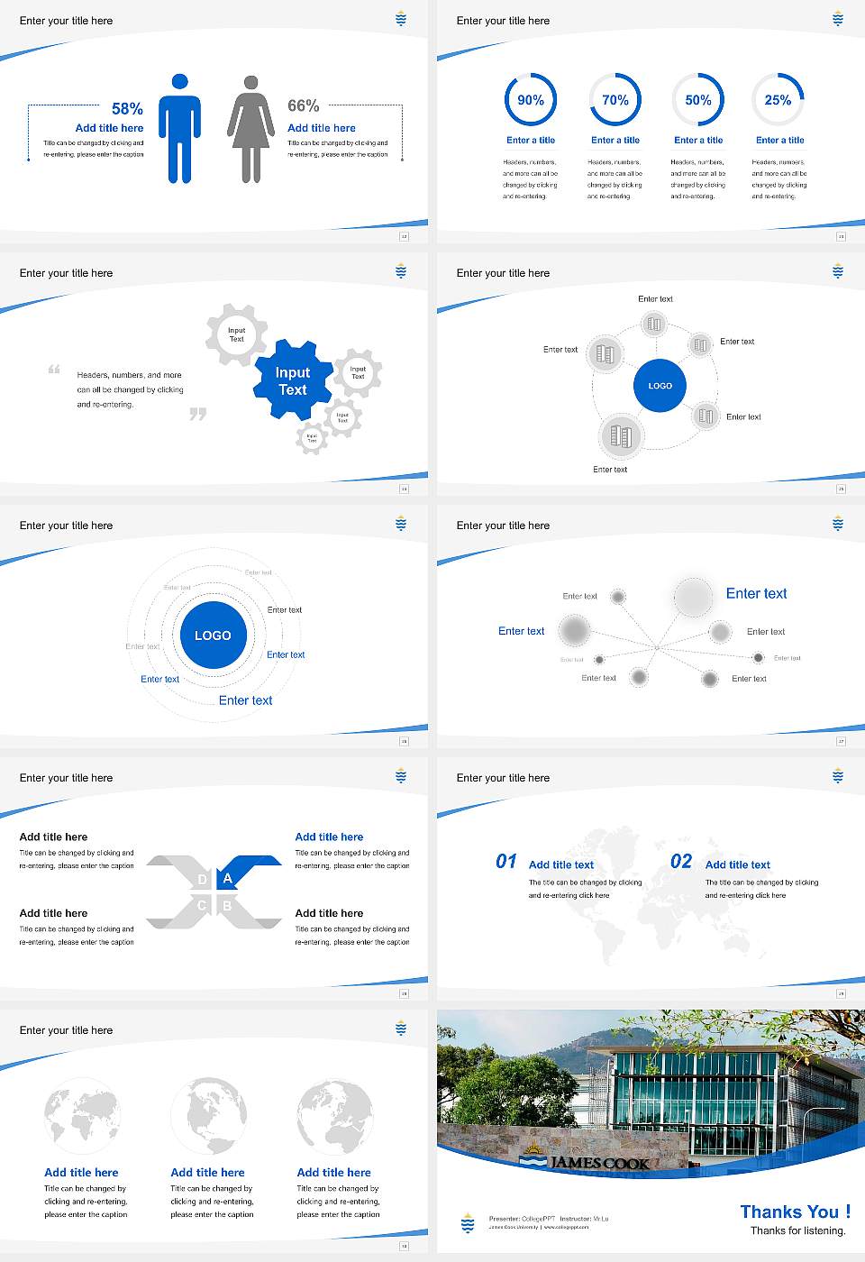 James Cook University Course/Courseware Creation PPT Template16:9 ratio PPT effect preview image4