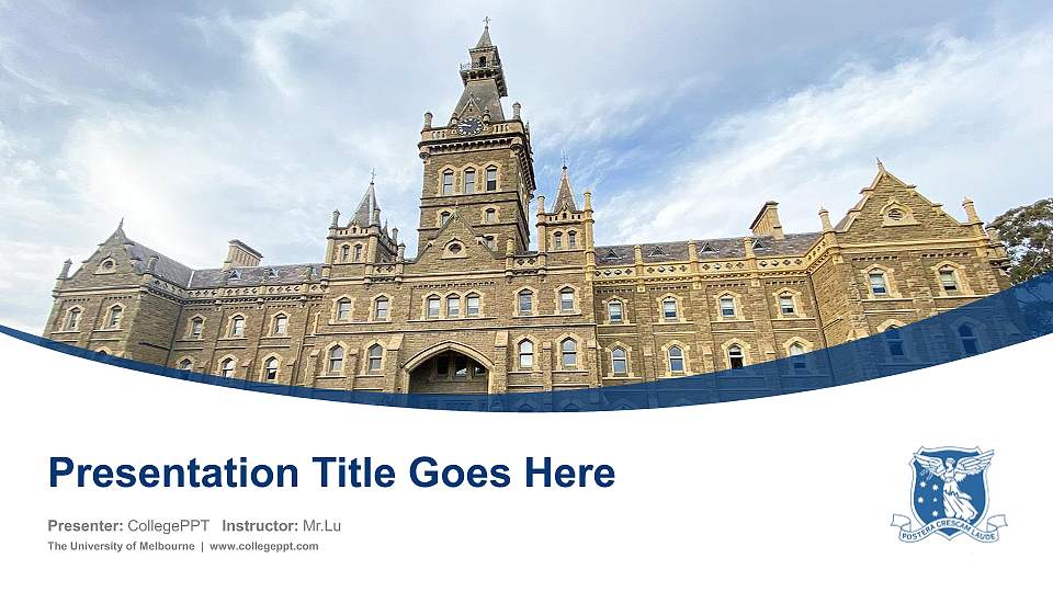 The University of Melbourne Course/Courseware Creation PPT Template16:9 ratio PPT effect preview image