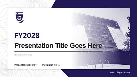 Charles Darwin University Academic Presentation/Research Findings Report PPT Template