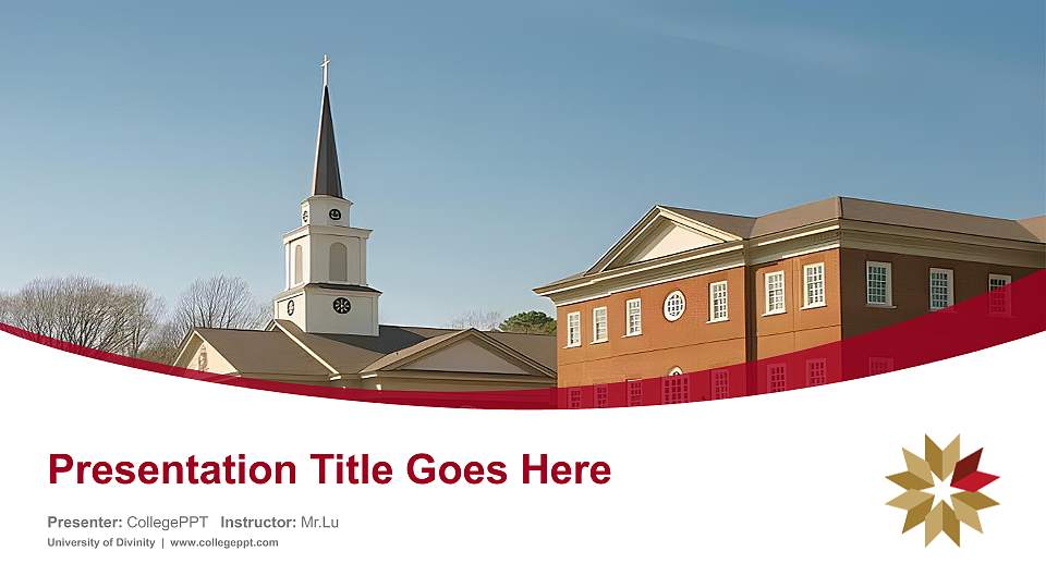 University of Divinity Course/Courseware Creation PPT Template16:9 ratio PPT effect preview image