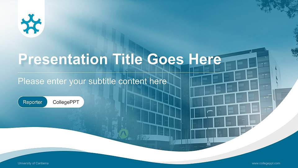 University of Canberra Lecture Sharing and Networking Event PPT Template16:9 ratio PPT effect preview image
