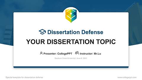 Southern Cross University Graduation Thesis Defense PPT Template