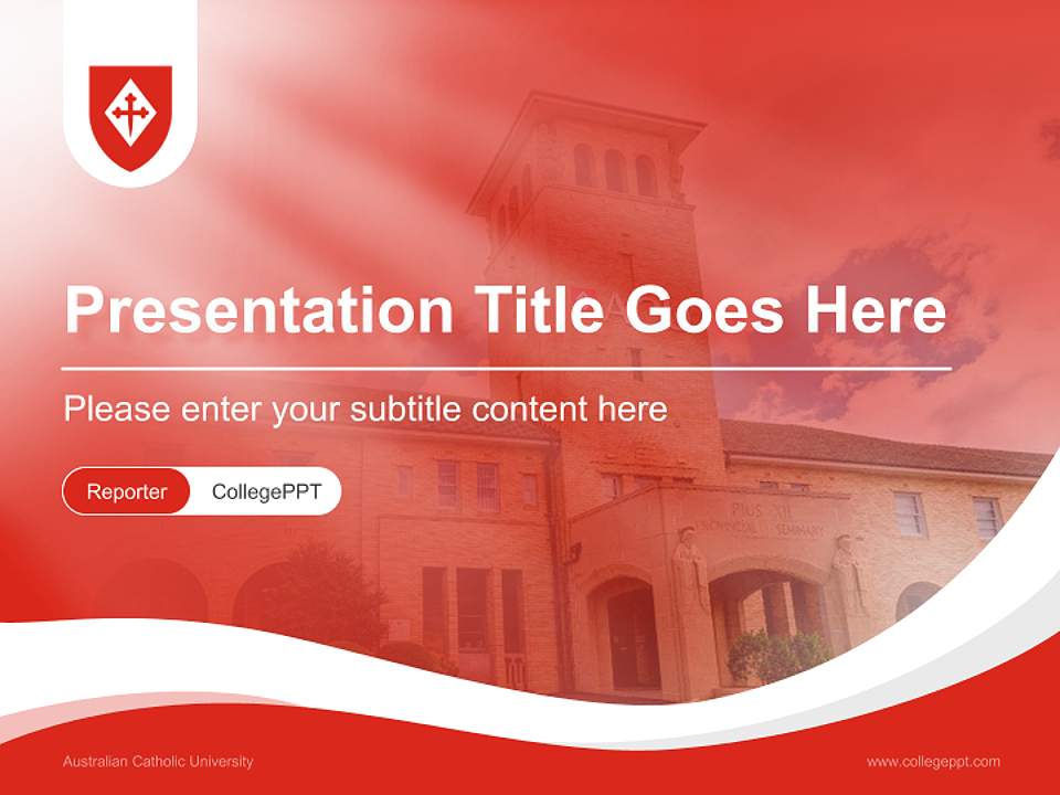 Australian Catholic University Lecture Sharing and Networking Event PPT Template4:3 ratio PPT effect preview image4