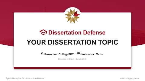 University of Divinity Graduation Thesis Defense PPT Template