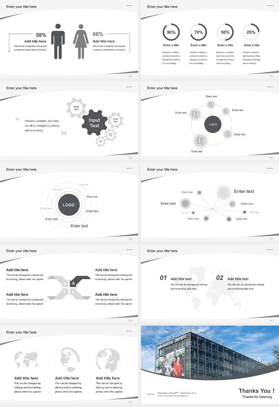 University of Twente Course/Courseware Creation PPT Template16:9 ratio PPT effect preview image4