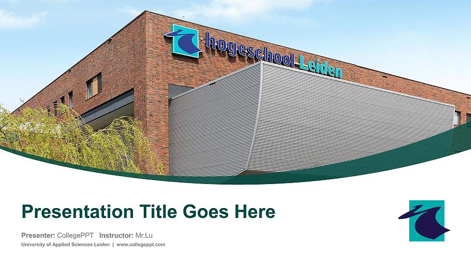 University of Applied Sciences Leiden Course/Courseware Creation PPT Template16:9 ratio PPT effect preview image
