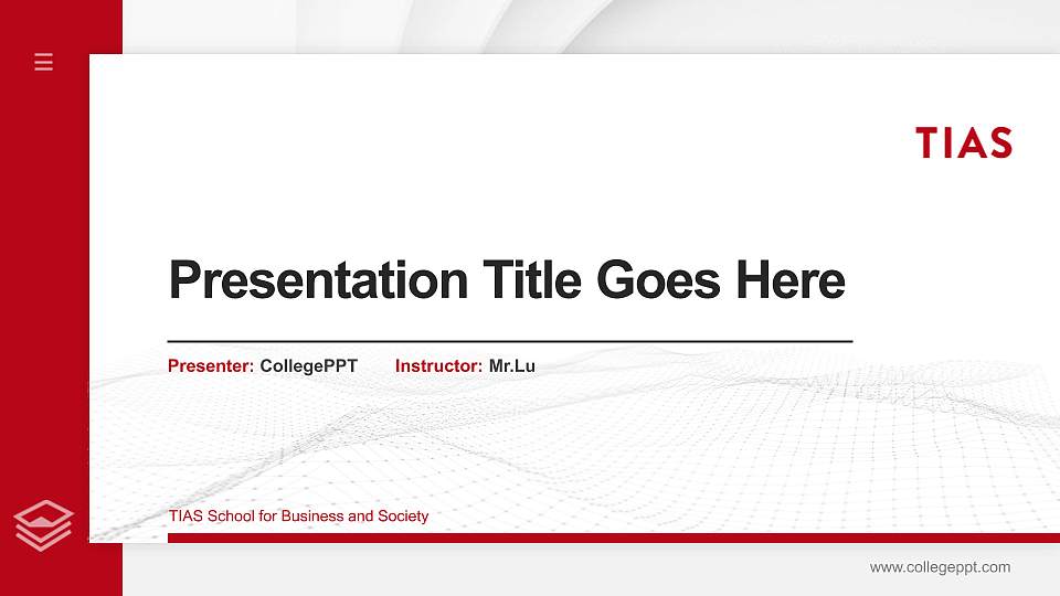TIAS School for Business and Society Thesis Proposal/Graduation Defense PPT Template16:9 ratio PPT effect preview image