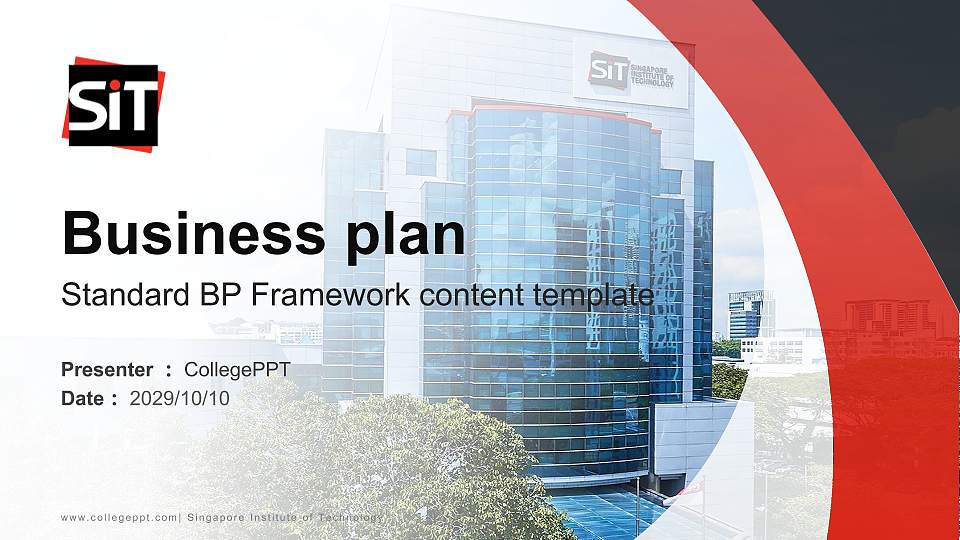 Singapore Institute of Technology Competition/Entrepreneurship Contest PPT Template16:9 ratio PPT effect preview image