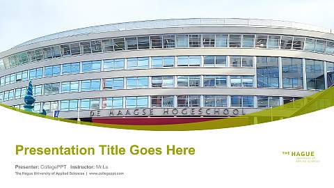 The Hague University of Applied Sciences Course/Courseware Creation PPT Template