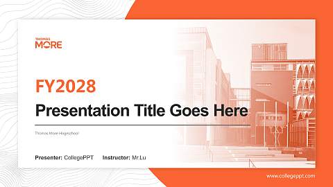 Thomas More Hogeschool Academic Presentation/Research Findings Report PPT Template