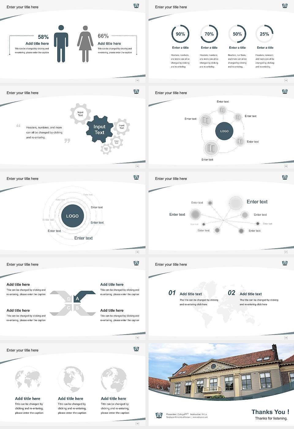 Theological University of Kampen Course/Courseware Creation PPT Template16:9 ratio PPT effect preview image4