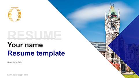 University of Otago Resume PPT Template