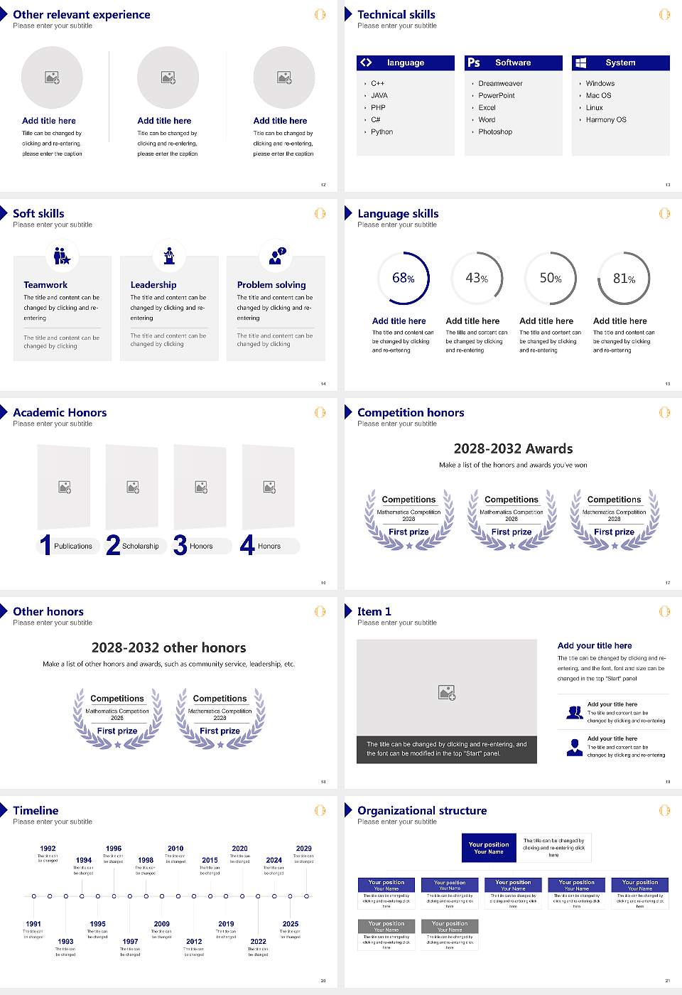 University of Otago Resume PPT Template16:9 ratio PPT effect preview image3