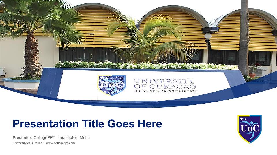 University of Curacao Course/Courseware Creation PPT Template16:9 ratio PPT effect preview image