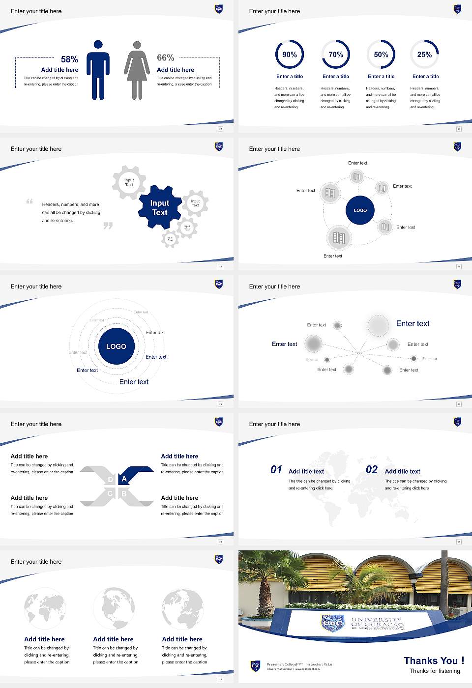 University of Curacao Course/Courseware Creation PPT Template16:9 ratio PPT effect preview image4