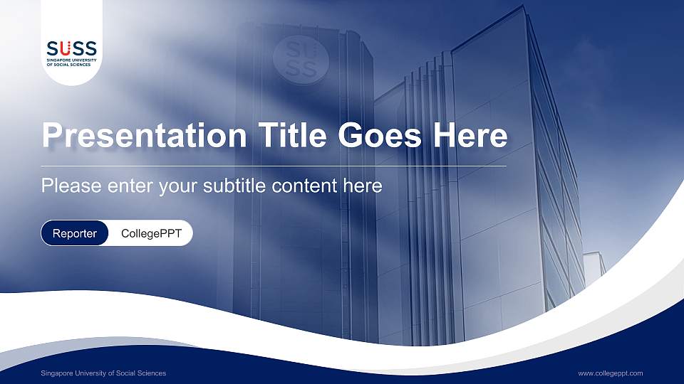 Singapore University of Social Sciences Lecture Sharing and Networking Event PPT Template16:9 ratio PPT effect preview image