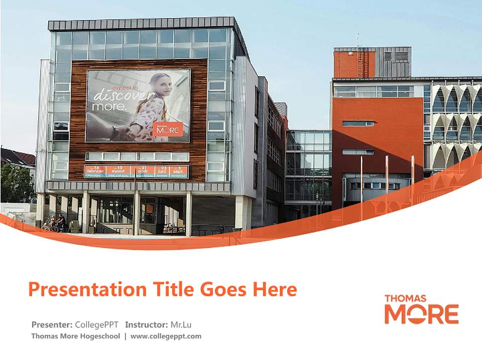 Thomas More Hogeschool Course/Courseware Creation PPT Template4:3 ratio PPT effect preview image5