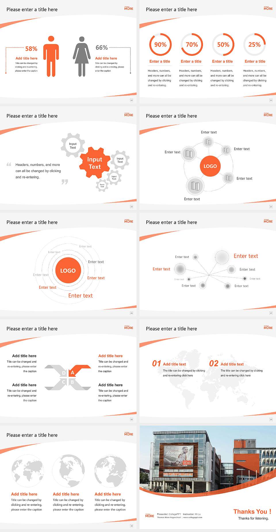 Thomas More Hogeschool Course/Courseware Creation PPT Template4:3 ratio PPT effect preview image4
