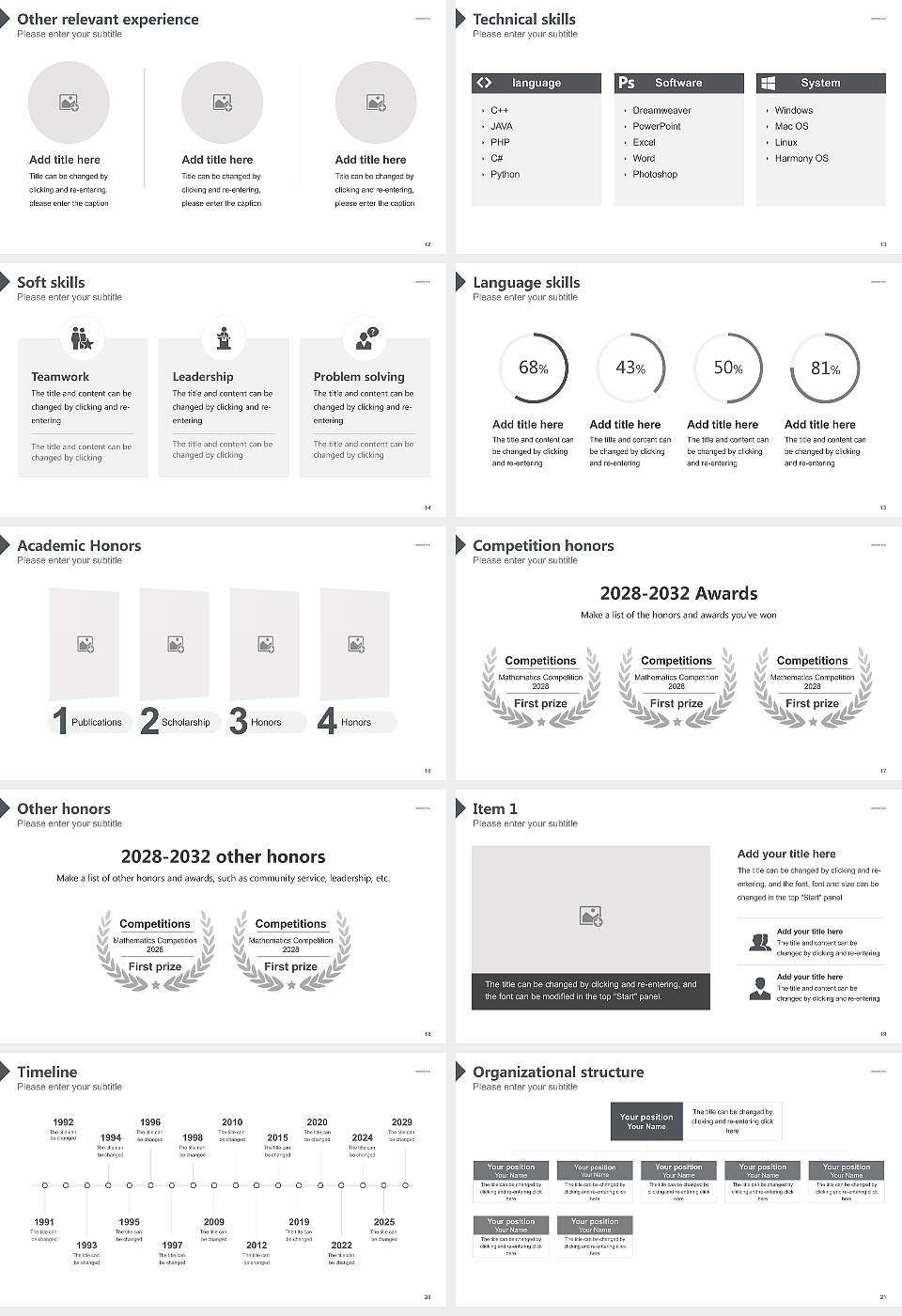 University of Twente Resume PPT Template16:9 ratio PPT effect preview image3
