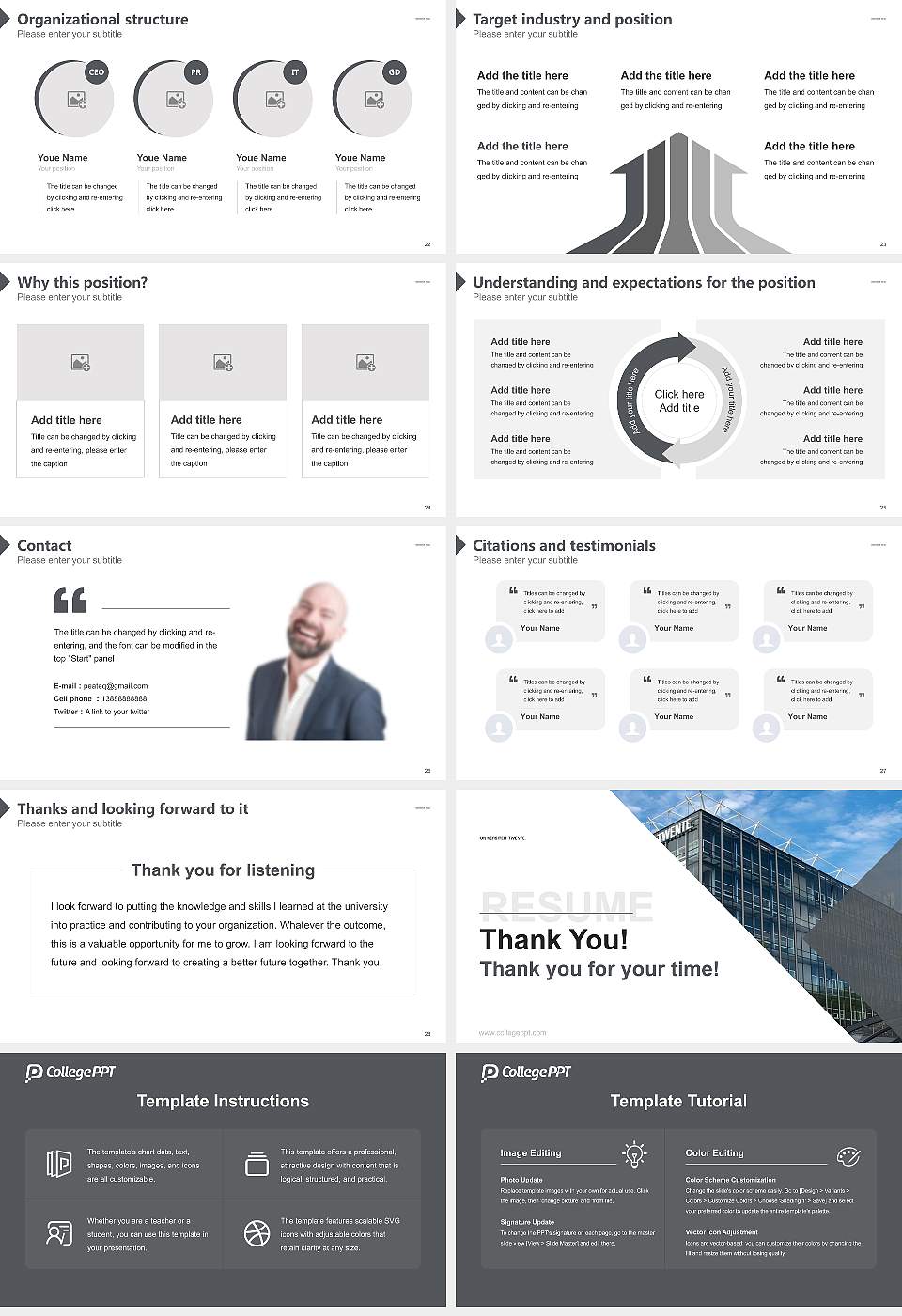 University of Twente Resume PPT Template16:9 ratio PPT effect preview image4