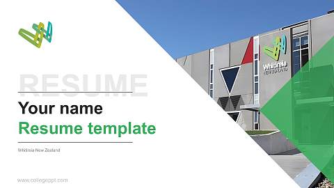 Whitireia New Zealand Resume PPT Template