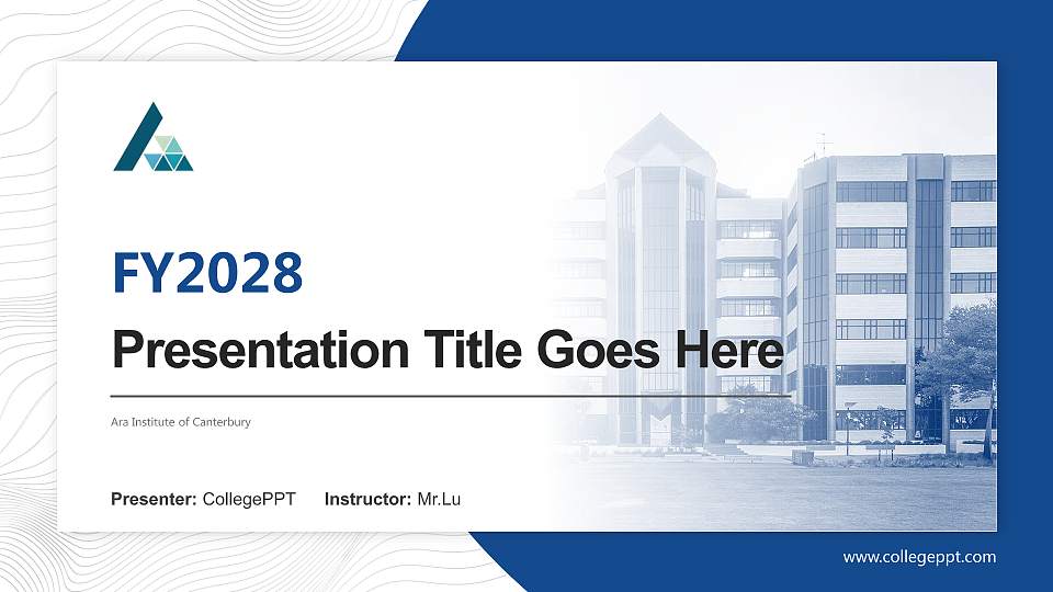 Ara Institute of Canterbury Academic Presentation/Research Findings Report PPT Template16:9 ratio PPT effect preview image
