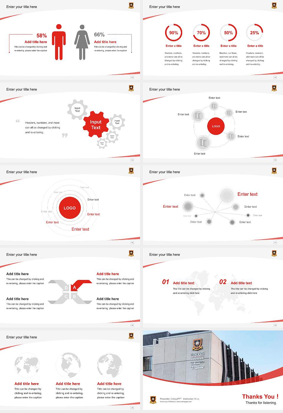 University of Waikato Course/Courseware Creation PPT Template16:9 ratio PPT effect preview image4
