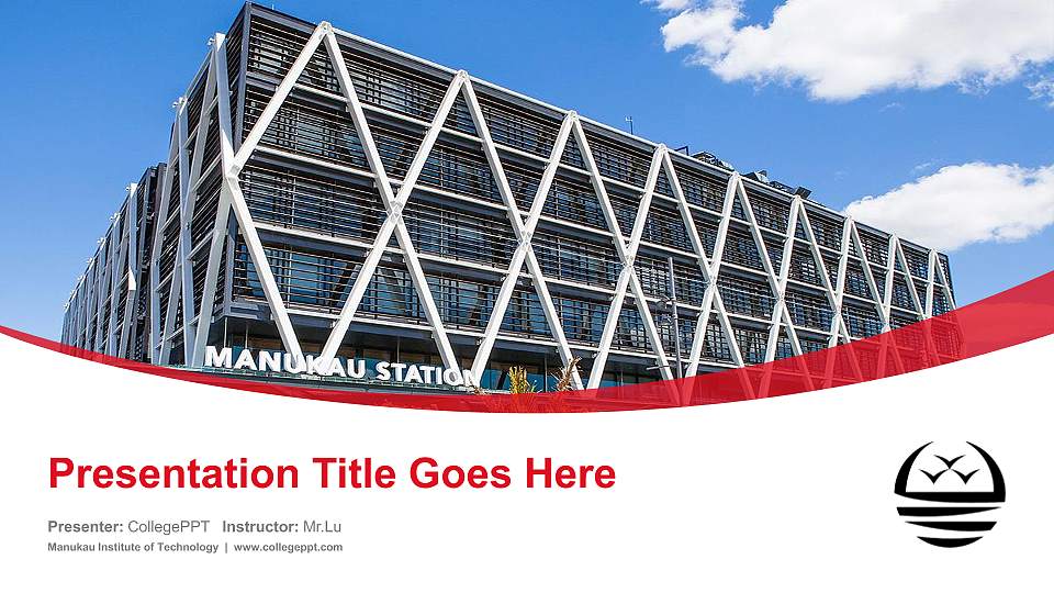 Manukau Institute of Technology Course/Courseware Creation PPT Template16:9 ratio PPT effect preview image