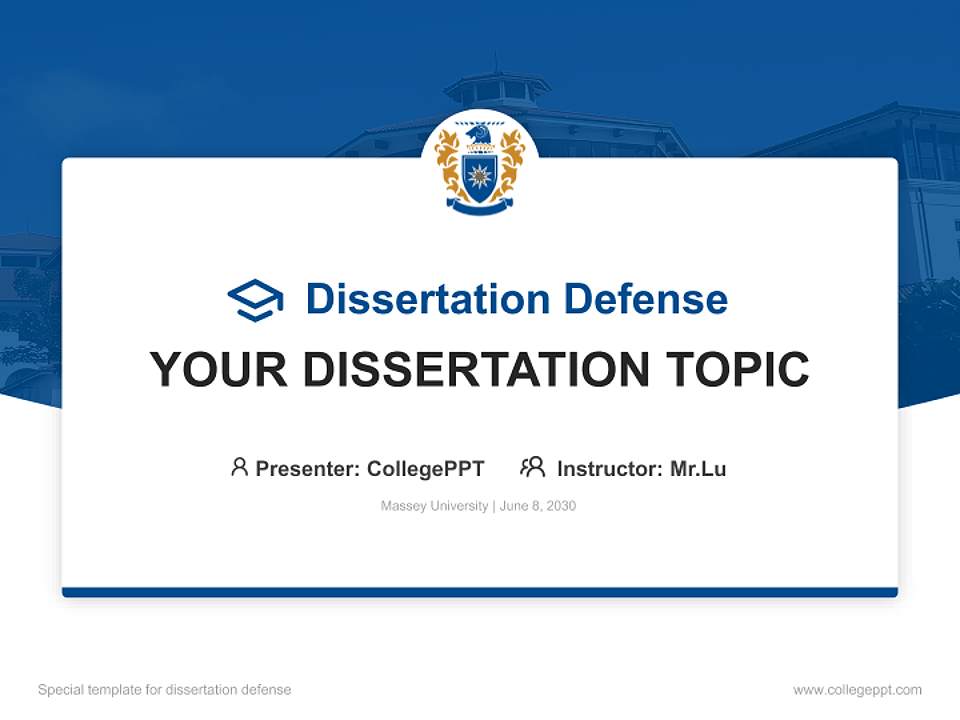 Massey University Graduation Thesis Defense PPT Template4:3 ratio PPT effect preview image7