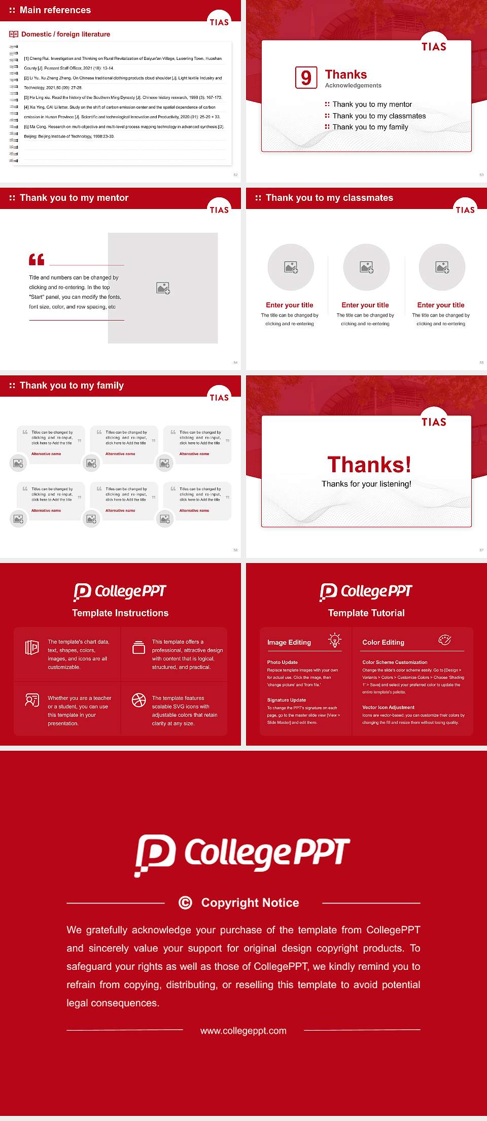 TIAS School for Business and Society Graduation Thesis Defense PPT Template4:3 ratio PPT effect preview image7