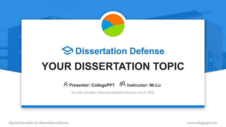 Van Hall Larenstein, University of Applied Sciences Graduation Thesis Defense PPT Template16:9 ratio PPT effect preview image