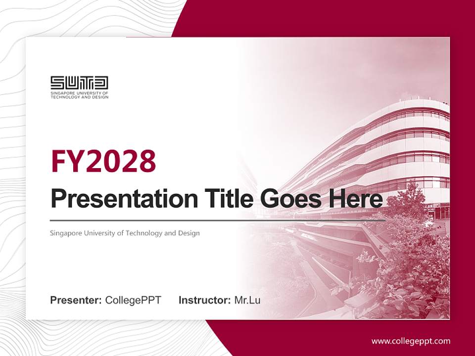 Singapore University of Technology and Design Academic Presentation/Research Findings Report PPT Template4:3 ratio PPT effect preview image5