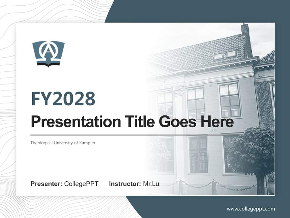 Theological University of Kampen Academic Presentation/Research Findings Report PPT Template4:3 ratio PPT effect preview image5