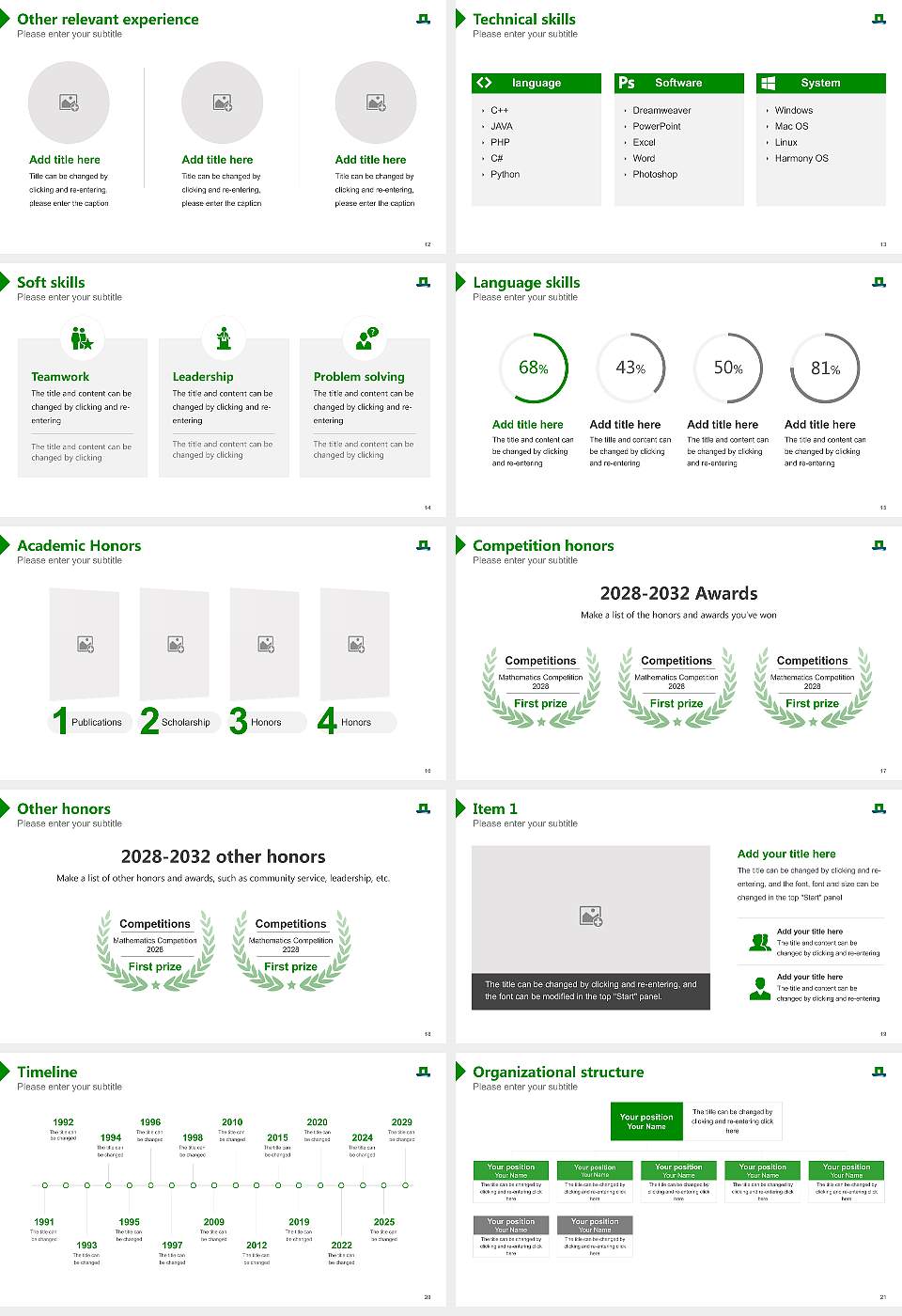 Wageningen University & Research Resume PPT Template16:9 ratio PPT effect preview image3