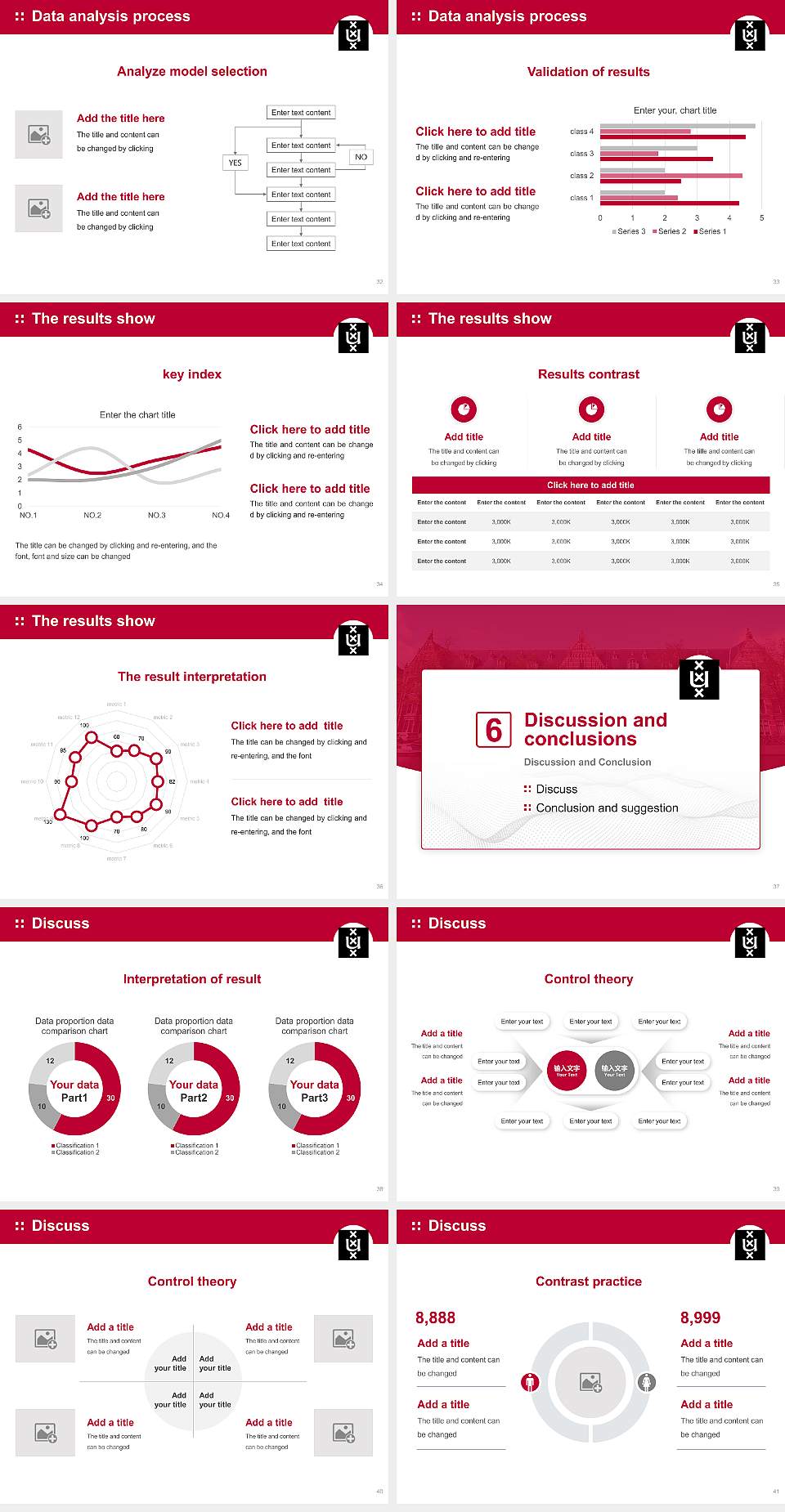 University of Amsterdam Graduation Thesis Defense PPT Template4:3 ratio PPT effect preview image5