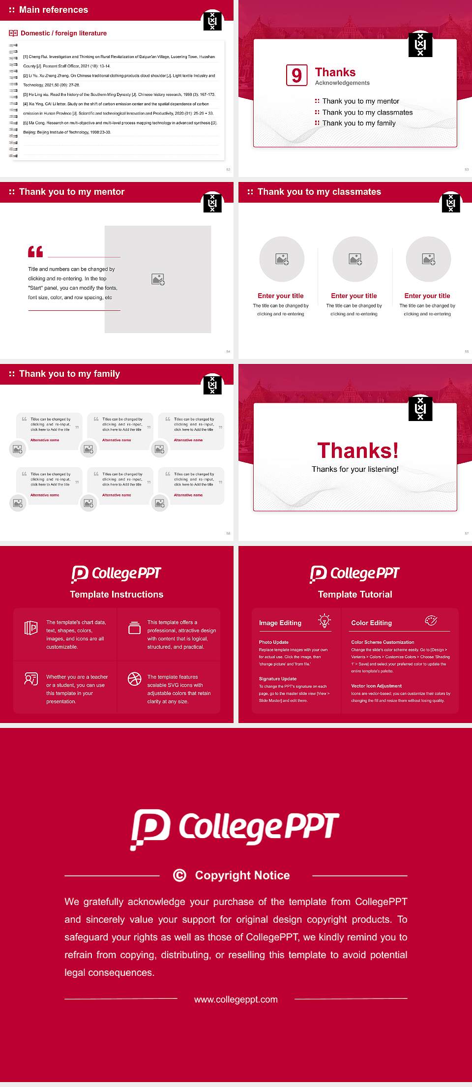 University of Amsterdam Graduation Thesis Defense PPT Template4:3 ratio PPT effect preview image7