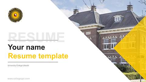 University College Utrecht Resume PPT Template