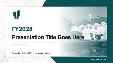Unitec Institute of Technology Academic Presentation/Research Findings Report PPT Template