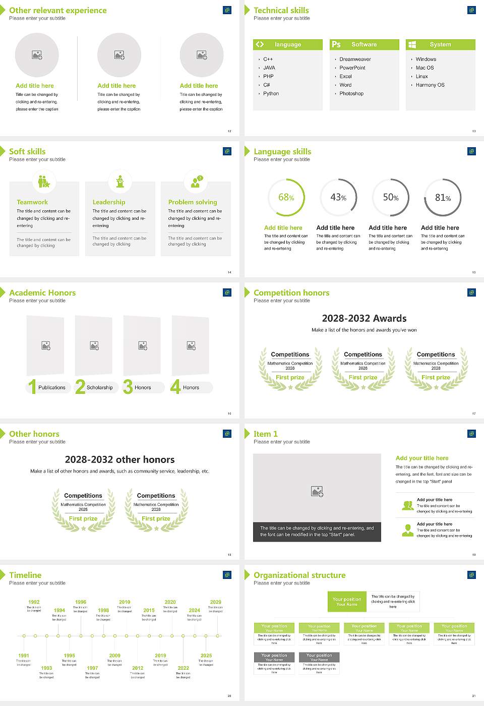 Wellington Institute of Technology Resume PPT Template16:9 ratio PPT effect preview image3