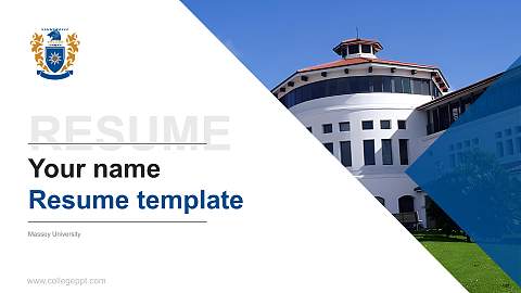 Massey University Resume PPT Template