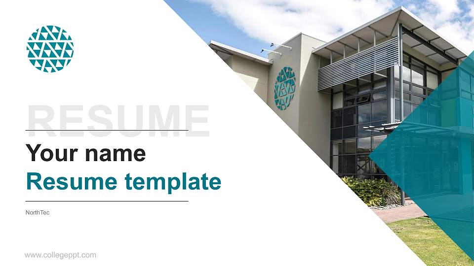 NorthTec Resume PPT Template16:9 ratio PPT effect preview image
