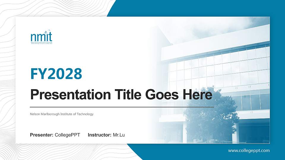 Nelson Marlborough Institute of Technology Academic Presentation/Research Findings Report PPT Template16:9 ratio PPT effect preview image