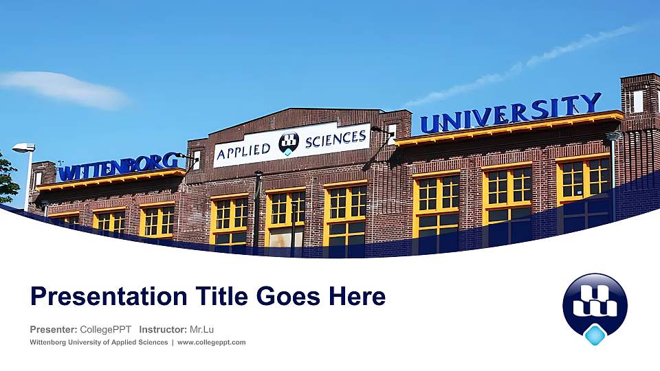 Wittenborg University of Applied Sciences Course/Courseware Creation PPT Template16:9 ratio PPT effect preview image