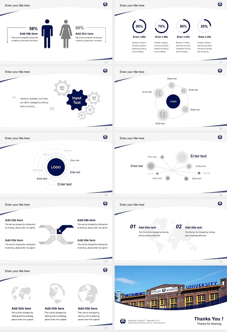 Wittenborg University of Applied Sciences Course/Courseware Creation PPT Template16:9 ratio PPT effect preview image4