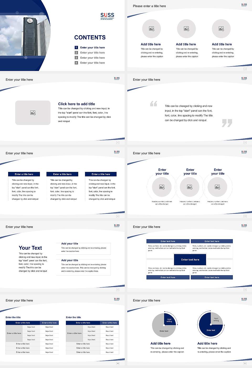 Singapore University of Social Sciences Course/Courseware Creation PPT Template16:9 ratio PPT effect preview image2