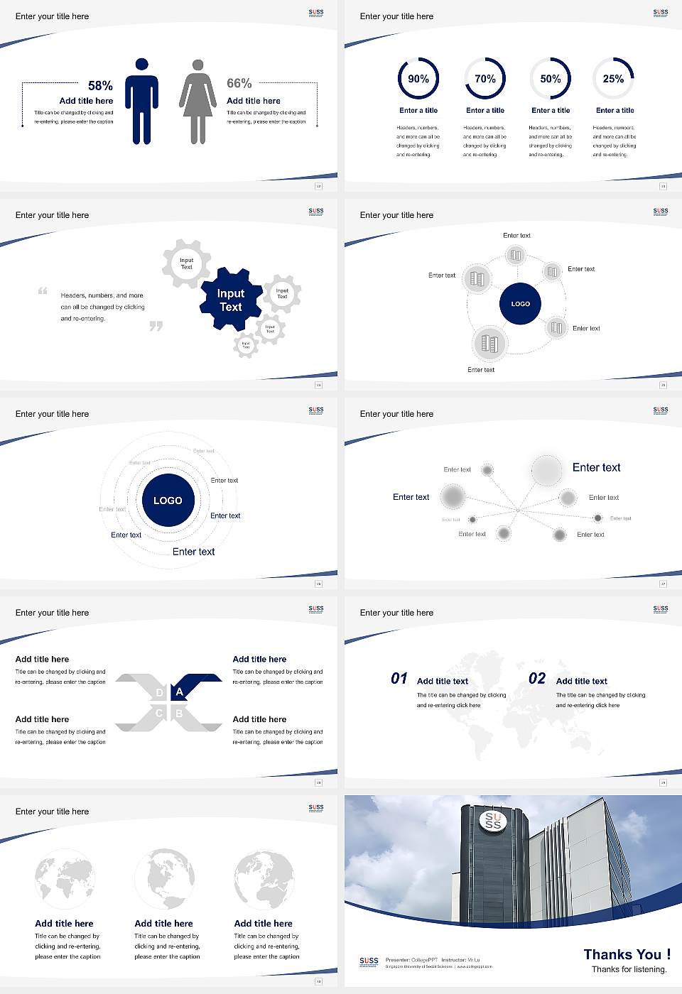 Singapore University of Social Sciences Course/Courseware Creation PPT Template16:9 ratio PPT effect preview image4