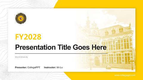 Utrecht University Academic Presentation/Research Findings Report PPT Template