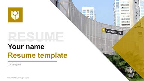 Curtin Singapore Resume PPT Template