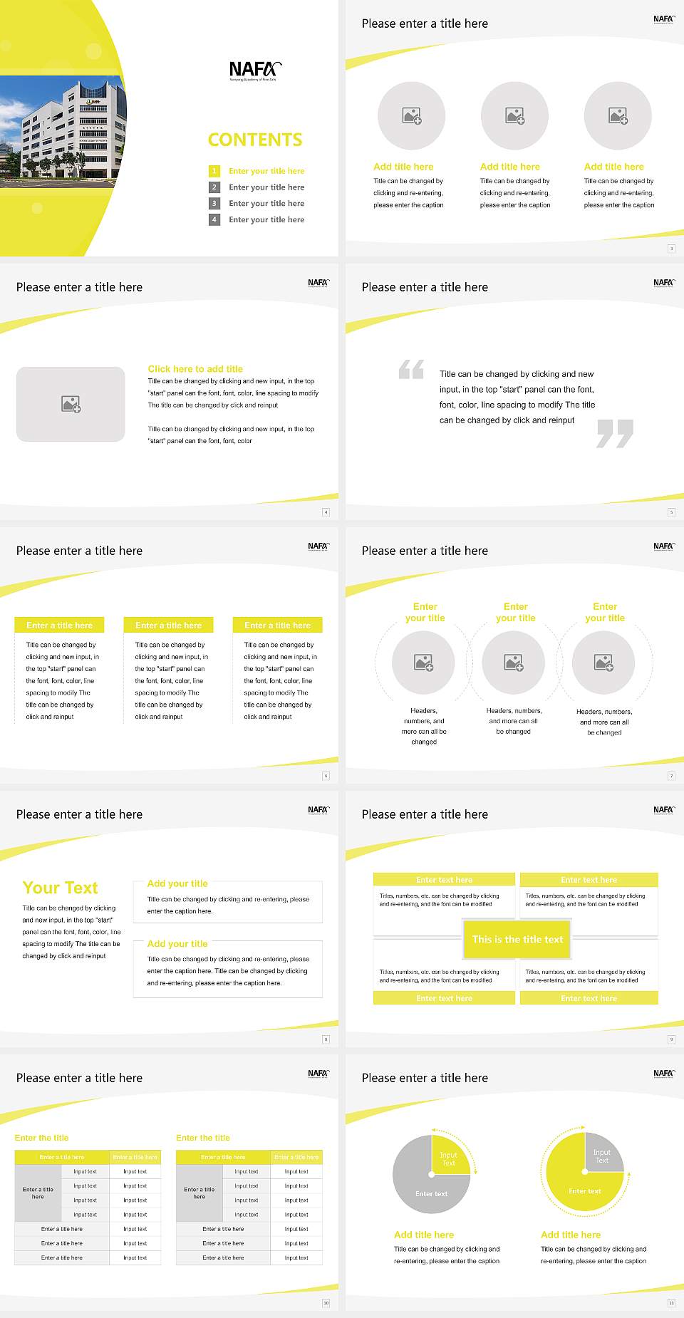 Nanyang Academy of Fine Arts Course/Courseware Creation PPT Template4:3 ratio PPT effect preview image2